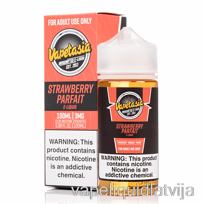 Zemeņu Parfē - Vapetāzija - 100ml 0mg Vape šķidrums